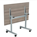 Grey oak One Eighty Rectangular Tilting Table by TC with a sleek, modern design and adjustable tilting surface.
