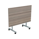 Grey oak rectangular tilting table from TC's One Eighty collection, with a sleek modern design and adjustable tilting surface.