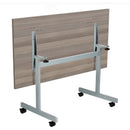 Grey oak rectangular tilting table from One Eighty by TC with a sleek design and adjustable tilt feature.