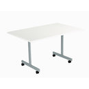 White One Eighty Rectangular Tilting Table by TC with adjustable tilt, shown from front angle in the image.