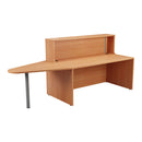 Beech TC Reception Unit with sleek design, matching no-tc branding, measuring 1400mm in length, ideal for modern office reception areas.