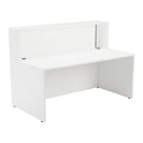 White TC reception unit with sleek design, featuring a smooth front surface and modern style, ideal for office or reception areas.