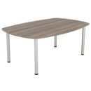 Grey oak TC One Fraction Plus Boardroom Table, 1800mm length, modern design with sturdy wood finish for conference rooms.