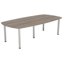 Grey oak TC One Fraction Plus Boardroom Table, 1800mm, showcasing its sleek design and modern conference room style.