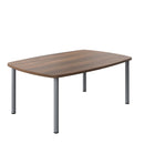 TC One Fraction Plus Boardroom Table in walnut wood, showcasing a sleek, modern conference table with clean lines and sturdy design.