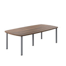 Walnut One Fraction Plus Boardroom Table by TC showing a sleek, modern conference table with a smooth wood finish.
