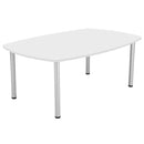 White One Fraction Plus Boardroom Table by TC, showing a sleek, modern conference table with a smooth surface and sturdy legs.