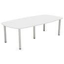 White One Fraction Plus Boardroom Table by TC with sleek design, shown from front view.