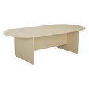 TC D-End Meeting Table in Maple wood with a sleek design, perfect for conference or meeting rooms.