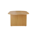 TC D-End Meeting Table in Nova Oak finish, featuring a sleek, modern design with sturdy legs and spacious tabletop.