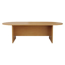 TC D-End Meeting Table in Nova Oak finish with sleek design, ideal for conference or office meeting rooms.