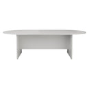 White TC D-End Meeting Table with sleek, modern design and sturdy construction, ideal for conference or office meeting spaces.