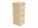 Front view of TC Core Filing Cabinet in Canadian Oak with multiple drawers for office organization.