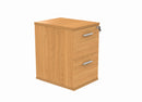 Front view of TC Core filing cabinet in Norwegian Beech finish, showcasing sleek design and sturdy construction for office storage.