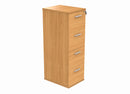 Norwegian Beech Core Filing Cabinet by TC with four drawers and sleek modern design, shown from the front.