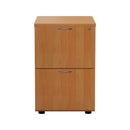 Essentials Wooden Filing Cabinet in Beech by TC, front view showing multiple drawers and sleek design for office storage.