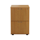 TC Essentials wooden filing cabinet in Nova Oak finish, showing front view with multiple drawers and sleek design.