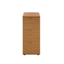 Front view of TC Essentials Wooden Filing Cabinet in Nova Oak, featuring multiple drawers and a sleek, modern design.