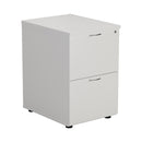 Essentials Wooden Filing Cabinet in white with multiple drawers, made by TC, placed in an office setting.