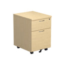 Maple TC Mobile Pedestal with two drawers, compact office storage unit, featuring a sleek modern design and sturdy construction.
