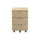 TC Mobile Pedestal in Maple with two drawers, ideal for office storage and organization.