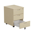 Maple TC Mobile Pedestal with two drawers, compact office storage unit on casters for easy mobility and organization.