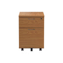 TC Mobile Pedestal in Nova Oak with two drawers, designed for office storage and organization.