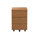 TC Mobile Pedestal in Nova Oak with two drawers, compact office storage unit, designed by TC for organized workspace storage.