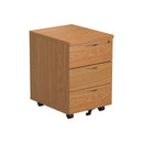 TC Mobile Pedestal with two drawers in Nova Oak finish, featuring modern storage design and smooth metal handles.