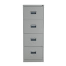 Gray TC Steel Filing Cabinet with multiple drawers, front view showing sturdy metal construction and modern design.