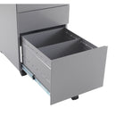 Silver TC 3 Drawer Under Desk Steel Pedestal with sleek design and sturdy construction for office storage.