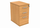 Core Desk High Pedestal in Norwegian Beech by TC, showing front view with sleek wooden finish and modern design features.