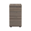 TC Essentials Desk High Pedestal in grey oak finish, featuring multiple drawers and sturdy construction for office storage.