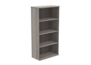 Core wooden bookcase in Alaskan Grey Oak finish by TC, showcasing multiple shelves and a modern design.