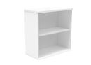 Core wooden bookcase in Arctic White with open shelves, showcasing a sleek modern design by TC.