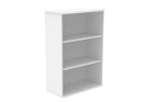 Core wooden bookcase in Arctic White by TC, front view showing sturdy shelves and clean modern design.