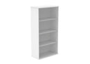 Core wooden bookcase in Arctic White by TC, featuring multiple shelves and a clean, modern design for stylish storage.