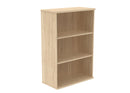 Front view of TC Core Wooden Bookcase in Canadian Oak with multiple shelves for storage and display.