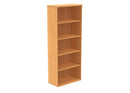 Front view of TC Core Wooden Bookcase in Norwegian Beech, showcasing its sleek design and natural wood finish.