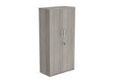 Front view of the TC Core Wooden Cupboard in Alaskan Grey Oak, showcasing the sleek wooden design and modern storage features.