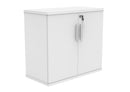 Front view of TC Core wooden cupboard in Arctic White, showcasing clean lines and sturdy construction.