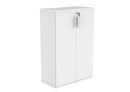 Front view of TC Core wooden cupboard in Arctic White with clean lines and sturdy wooden construction.