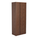 Dark walnut wooden cupboard from TC Essentials, featuring a sleek design and sturdy construction for kitchen or storage use.