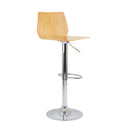 Back view of TC Stork Gas Lift Stool with beige upholstery and adjustable height in a modern office setting