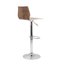 Back view of TC Stork Gas Lift Stool with adjustable height and modern design, featuring a cushioned seat and chrome base.