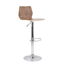 TC Stork gas lift stool with a sleek design and adjustable height, shown from the front view.