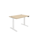 Front view of TC Core Dual Motor Sit-Stand Desk in Canadian Oak with adjustable height and modern design.