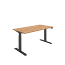 TC Core dual motor sit-stand desk in Norwegian beech finish with a modern design and adjustable height for ergonomic workspace.