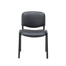 Black PU club chair with a sturdy frame, featuring a modern design and comfortable seating from TC.