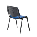 Black PU club chair with a sturdy frame, featuring a sleek design and comfortable seating by TC.
